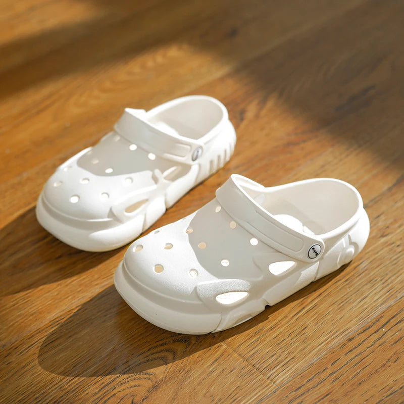 Kids Slippers Solid Soft Sandals Lightweight Comfortable Children Outdoor Garden Shoes Home Fashion Slides Orginal Summer Soft