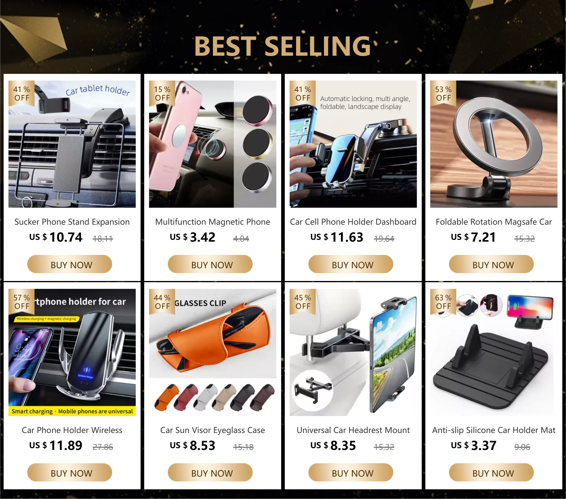 Universal All Mobile Phone Charging Car Phone Holder Wireless Charger Automatic Car Cell Phone Holder Vent Clip Accessories