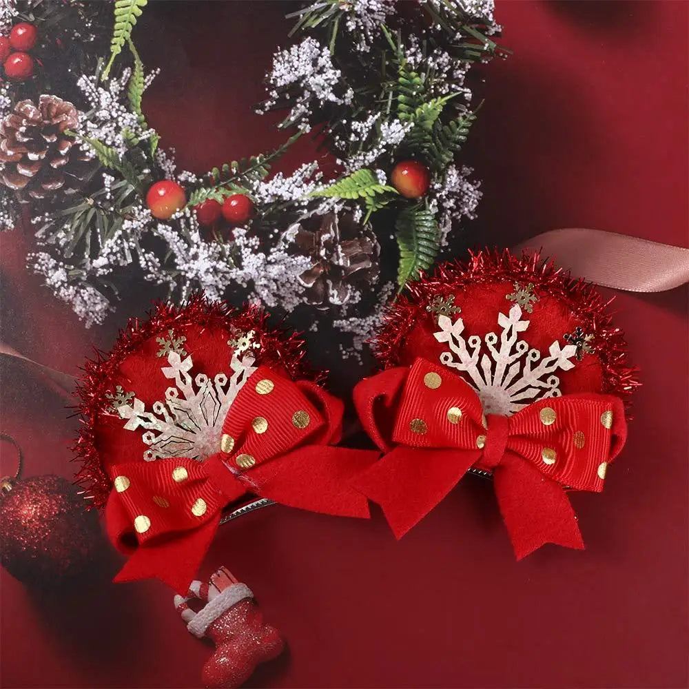 Cap Santa Claus Kids Gifts Christmas Costume Dress Up Korean Hair Accessories Children Hair Clip Christmas Hat Hairpin