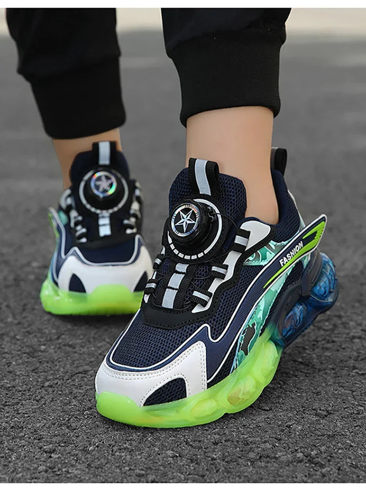 New Summer Children Sneakers Breathable 5-16Years Boys' Running Shoes New Swivel Buckle Kids Sport Shoes Outdoor Casual Trainers
