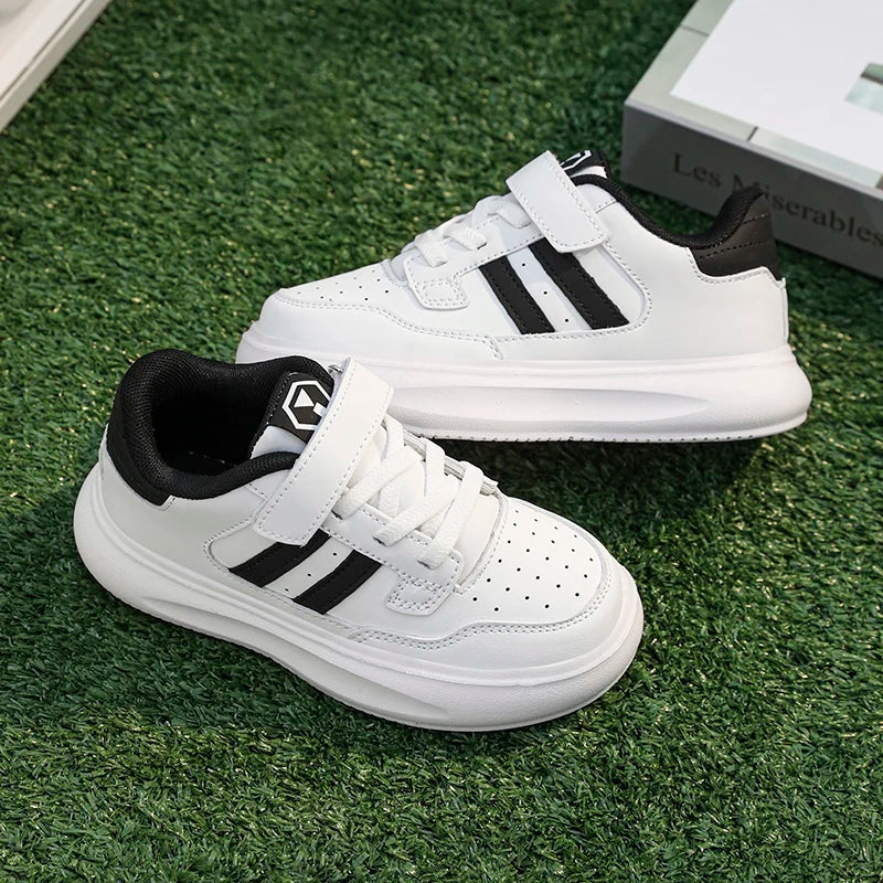 Children's Sneakers Kids Fashion Design Black White Non-slip Casual Shoes for Boys Girls Breathable Sneakers Toddler Outdoor