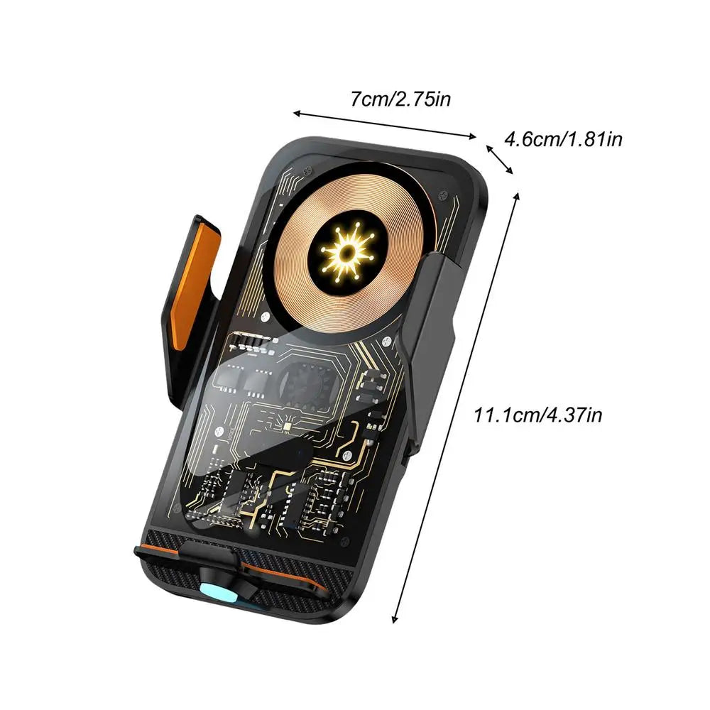 Car Phone Holder Wireless Charger 66W Car Vent Clips 360-Degree Rotation Cell Phone Accessories Car Charger Fast Charging