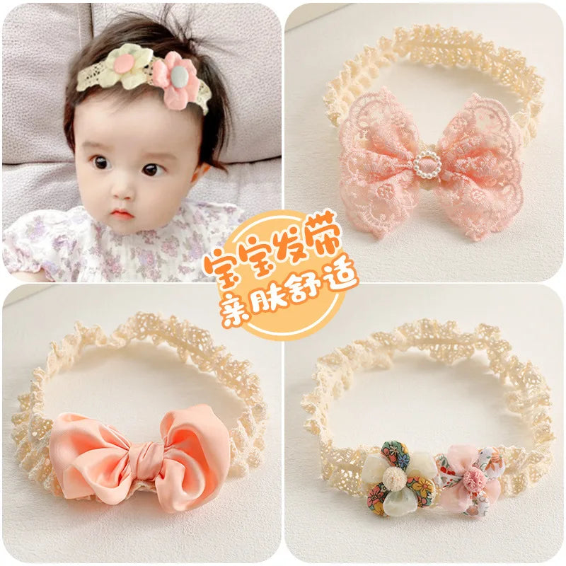 Baby Girls Headband Cute Baby Elastic Hair Band Newborn Head Flower Toddler Headwear Headwraps Kids Boys Girls Hair Accessories