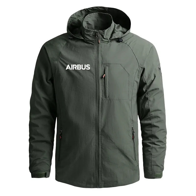 Outerwear Casual Hooded Flight Aviation Windbreakers Lightweight Pilots Airbus Men Jackets Coats