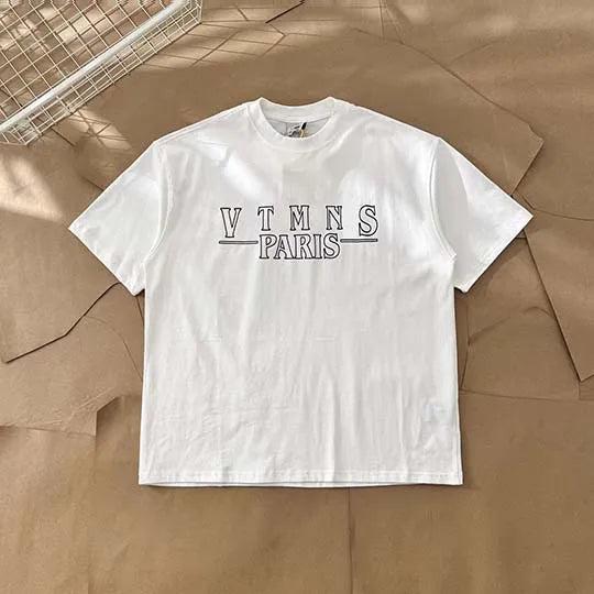 Top Grade LIMITED EDITIONS VT Logo Printed Women Men T shirts Tees Oversized Men Casual Cotton T shirt