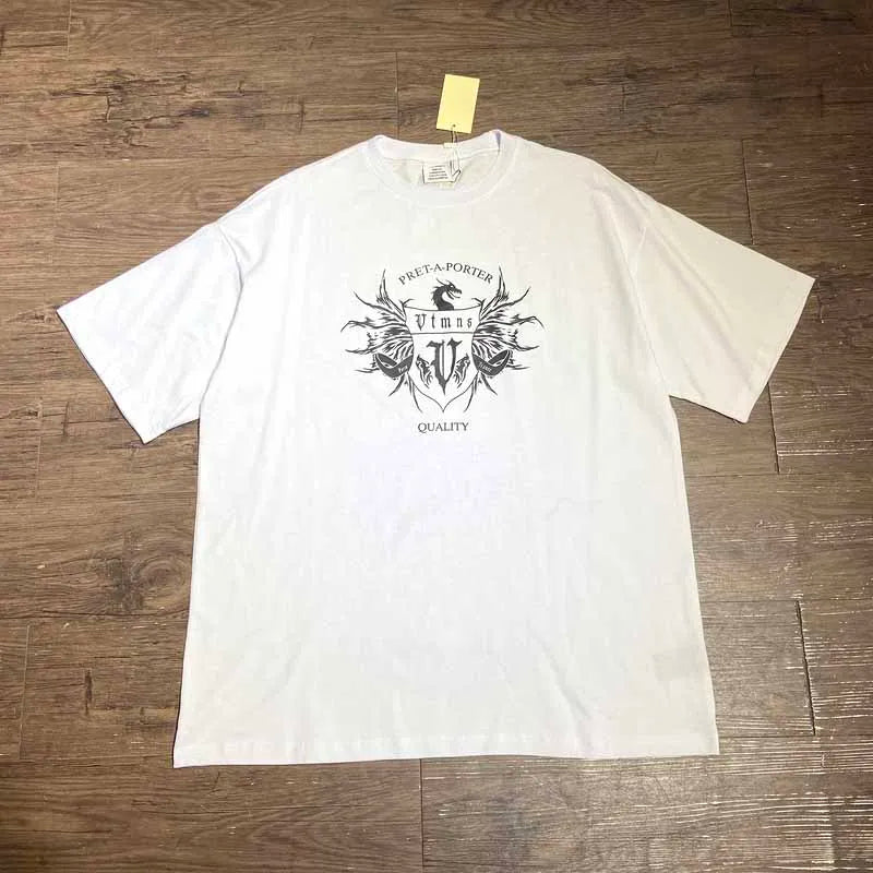 Summer Style Luxury VT Colorful Logo Printed Women Men T shirts tees Oversized Men Casual Cotton T shirt