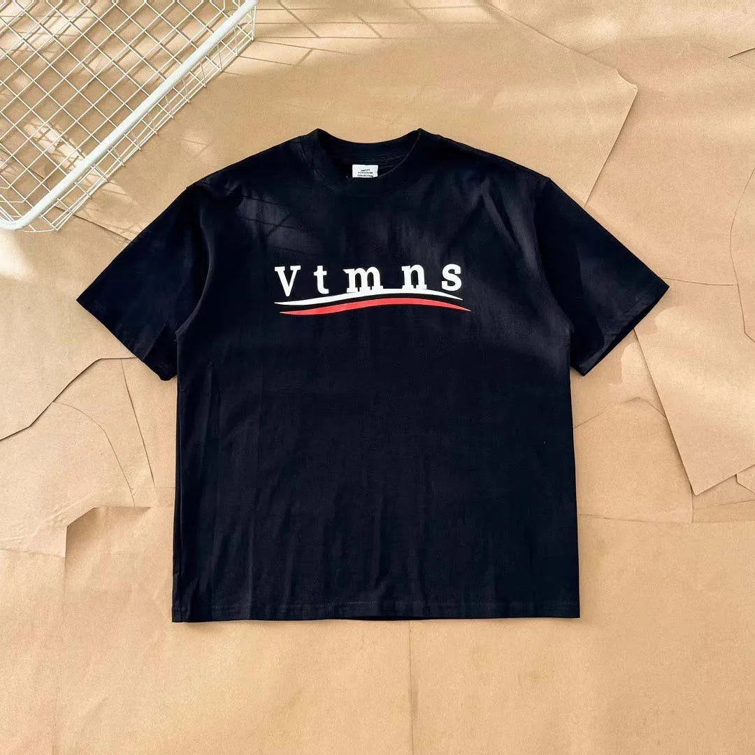 Top Grade LIMITED EDITIONS VT Logo Printed Women Men T shirts Tees Oversized Men Casual Cotton T shirt