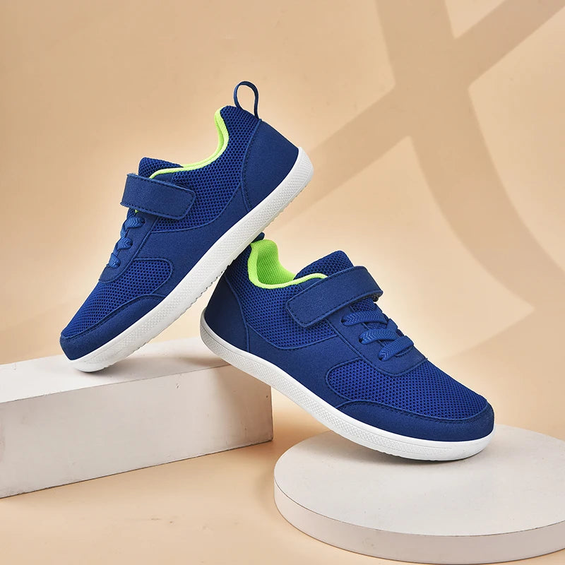 Kids Shoes Wide Toe Barefoot for Children Boys Girls Baby Sneakers Lightweight Hook&Loop Mesh Artificial Infant Toddler Tennis