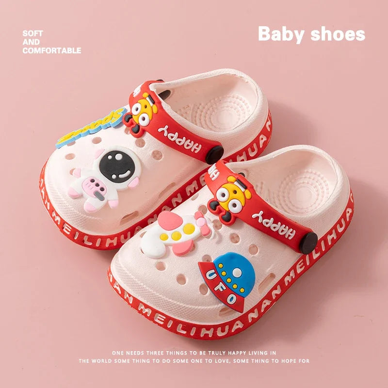 Kids' Sandals Baby & Toddler Slippers for Ages 1-5 Fashionable Breathable Waterproof Hole-Pattern Infant Clogs