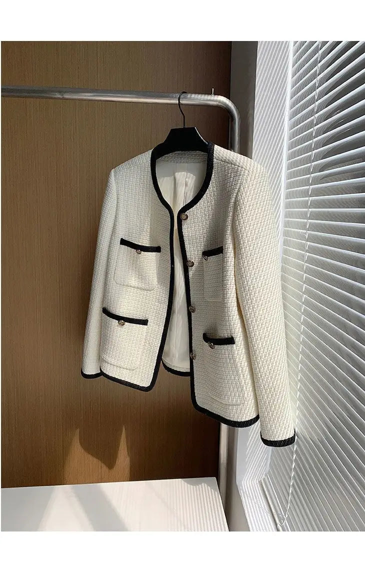 Fashionable Jacket for Short Women's Autumn Winter New Tweed Versatile Top