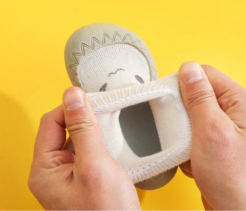Baby Shoes Kids Soft Rubber Sole First Walkers Children Sock Shoes Non-slip Floor Socks Toddler Sock Shoes 0-4Y Boy Girl Booties