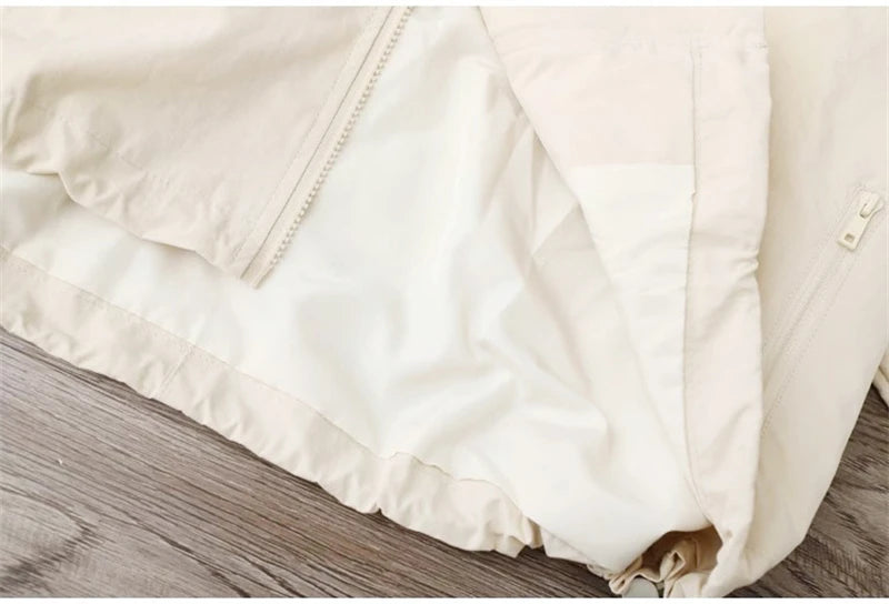 Women's Jackets New Spring Autumn Thin Cardigan Jacket Zipper Long Sleeve Simple Fashion Solid High-necked Casual Female Outwear