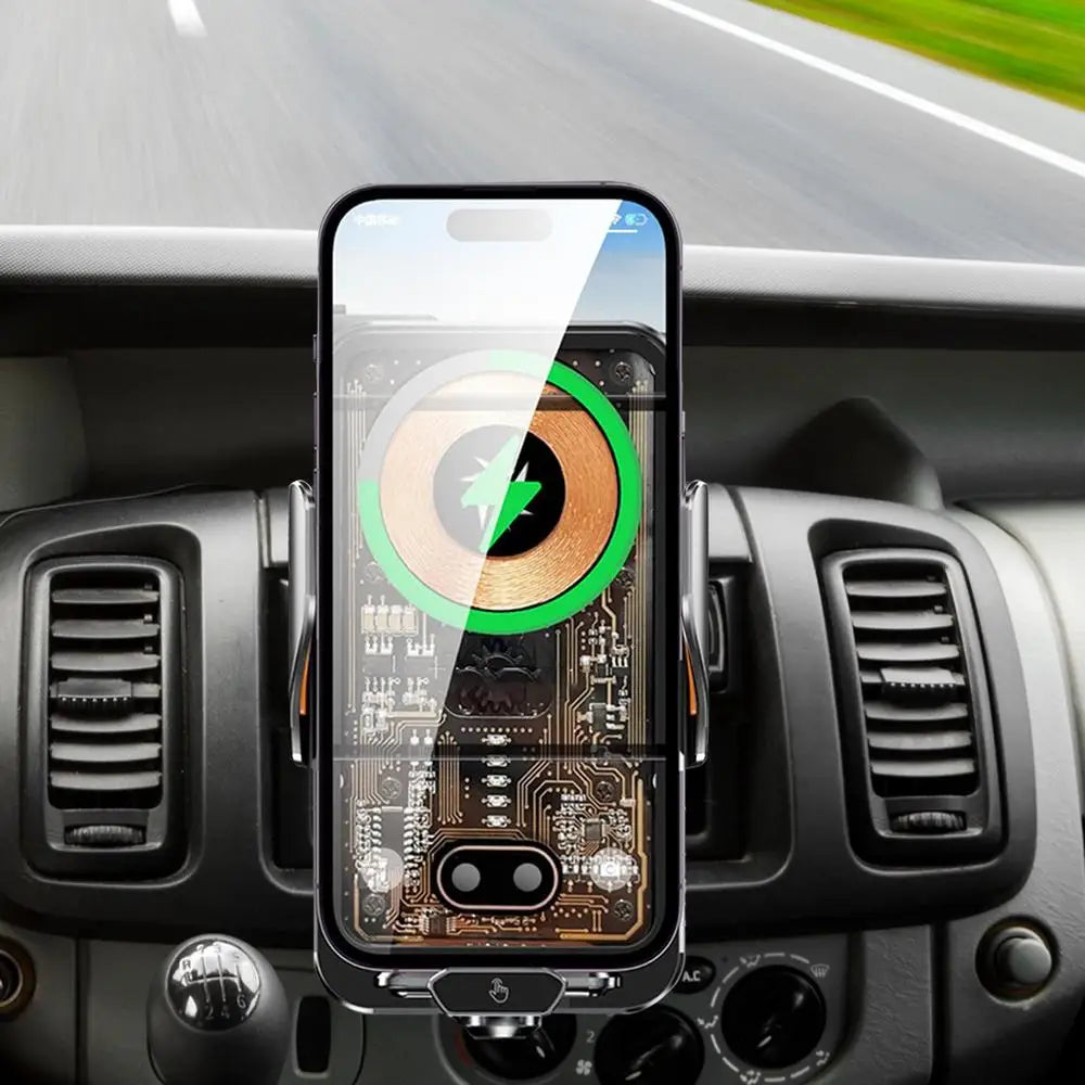 Car Phone Holder Wireless Charger 66W Car Vent Clips 360-Degree Rotation Cell Phone Accessories Car Charger Fast Charging