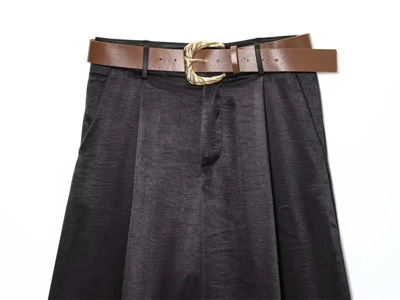 Women's 2025 New Summer Pants Fashion Slim Street Women's High Waist Wide-Leg Pantss Chic Youth Elegant Summer Travel Pants