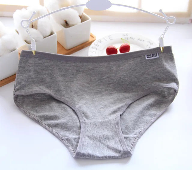 7Pcs Panties for Women Cotton Underwear Plus Size Sexy Briefs Girls Breathable Soft Lingerie Female Cute Solid Color Underpants