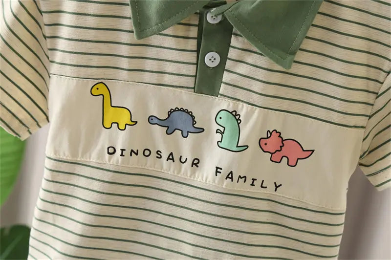 New Kids Clothes Summer Children Boy Strips T Shirt Shorts 2Pcs/set Child Toddler Clothing Infant Sportswear 1 2 3 4 5 YEAR