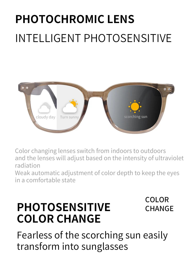 GS07Upgrade Smart Glasses With Camera Video Recording AI Photo Recognition Bluetooth Call Translation Voice Assistant Glasses