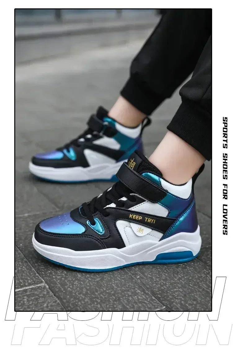 Children Basketball Kids Shoes New Children Sneakers Child Shoes High-Quality Durable Light Breathable Soled Anti-Slip Trainer