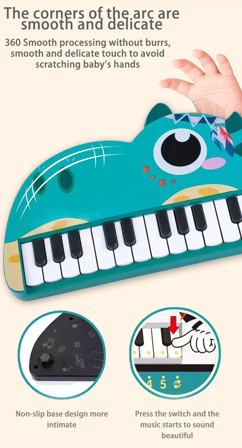 Kids Piano Keyboard Toy Children's Electronic Musical Instrument Multi-Functional Animal Piano Keyboard Early Education Toys