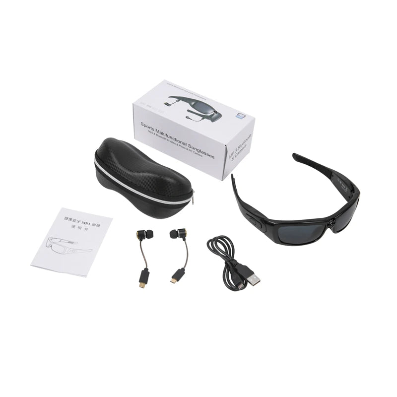 4K HD Camera Glasses Wearable Polarized Lens DVR Video Surveillance Security Protection Video Cam For Outdoor Sports 2025