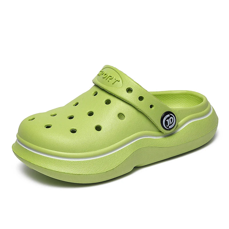 Children Sandals Anti Skid Clogs Boys Girls Summer Hole Water Toddler Shoes Baby Mules Rubber Kids Garden Beach Flats Slippers