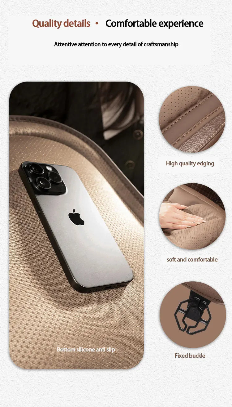 Universal Car Seat Cover Leather Cars Seat Waist Cushion Covers Four Season Auto Interior Seats  Protection Pad Car Accessorie