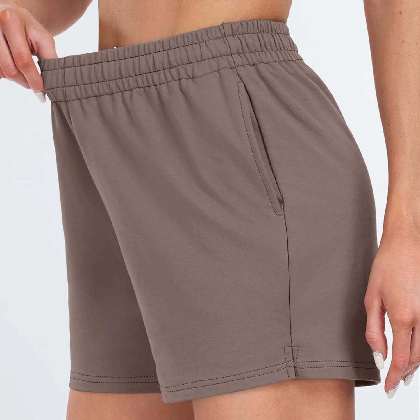 Women's Shorts Casual Summer Comfy Elastic High Waist Running Shorts With Pockets pantalones de mujer 바지 2024 한국인 후기 많은 옷