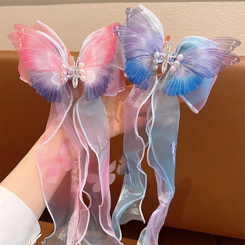 Children's Hair Accessories Bows Ribbons Braided Hairpins Headdresses Summer Girls Princess Hairpins