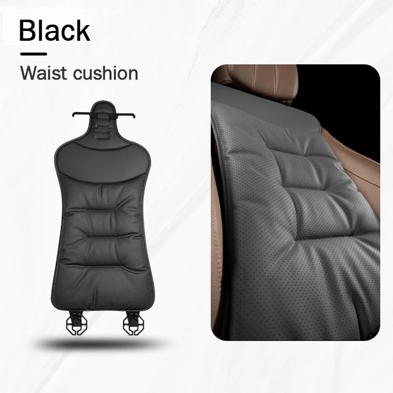 Universal Car Seat Cover Leather Cars Seat Waist Cushion Covers Four Season Auto Interior Seats  Protection Pad Car Accessorie