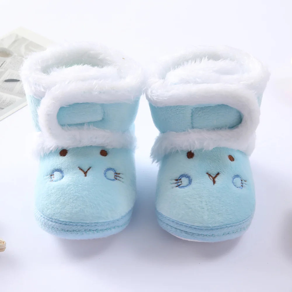 Cute Toddler Baby Shoes for Girls Boys 0-18Month First Walkers Winter Thick Warm Infant Baby Shoes Newborn Baby Girl Boy Shoes