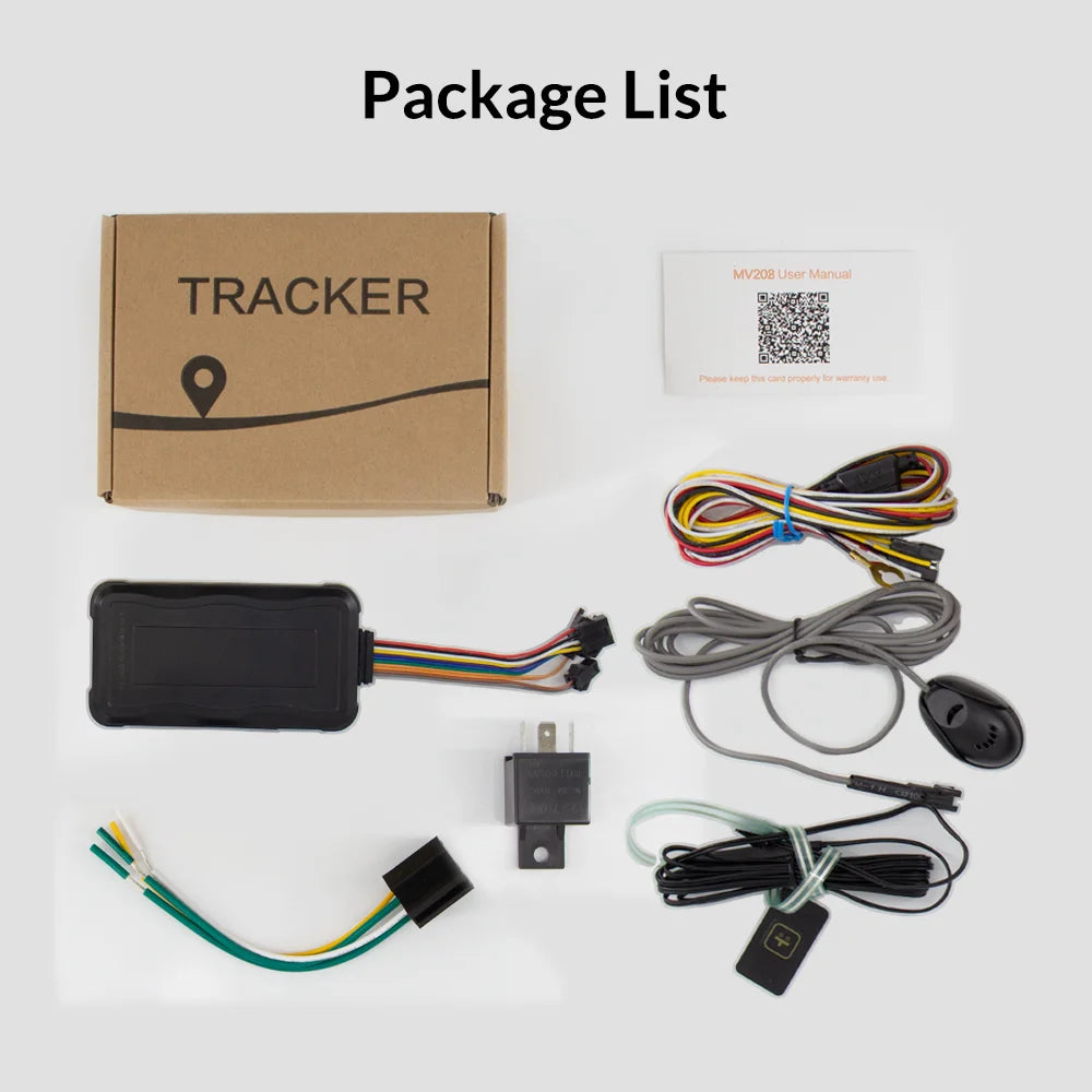 GPS Tracker Vehicle GPS Tracking Device for Car Motorcycle Mini GPS GSM ACC Alerts with Free Tracking APP Web with Relay SOS Mic