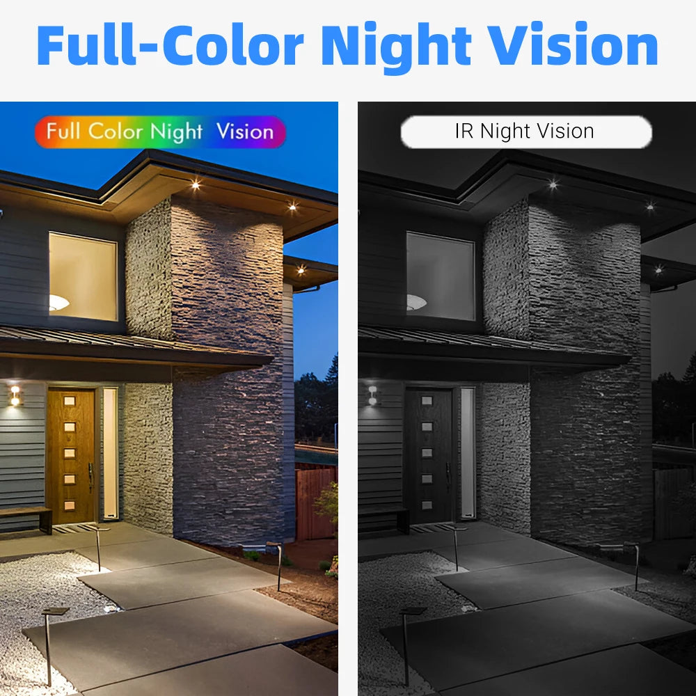 2K 5MP 4G Solar Security Camera Wireless Outdoor Color Night Vision PIR Motion Waterproof Solar/Battery Powered No WiFi Needed