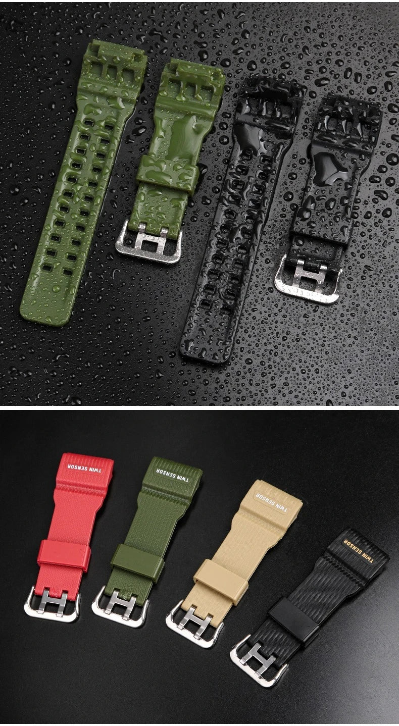 Resin Band for Casio G-SHOCK GG-1000/GWG-100/GSG-100 Mudmaster, Shockproof Watch Strap Replacement Outdoor Sports Accessories