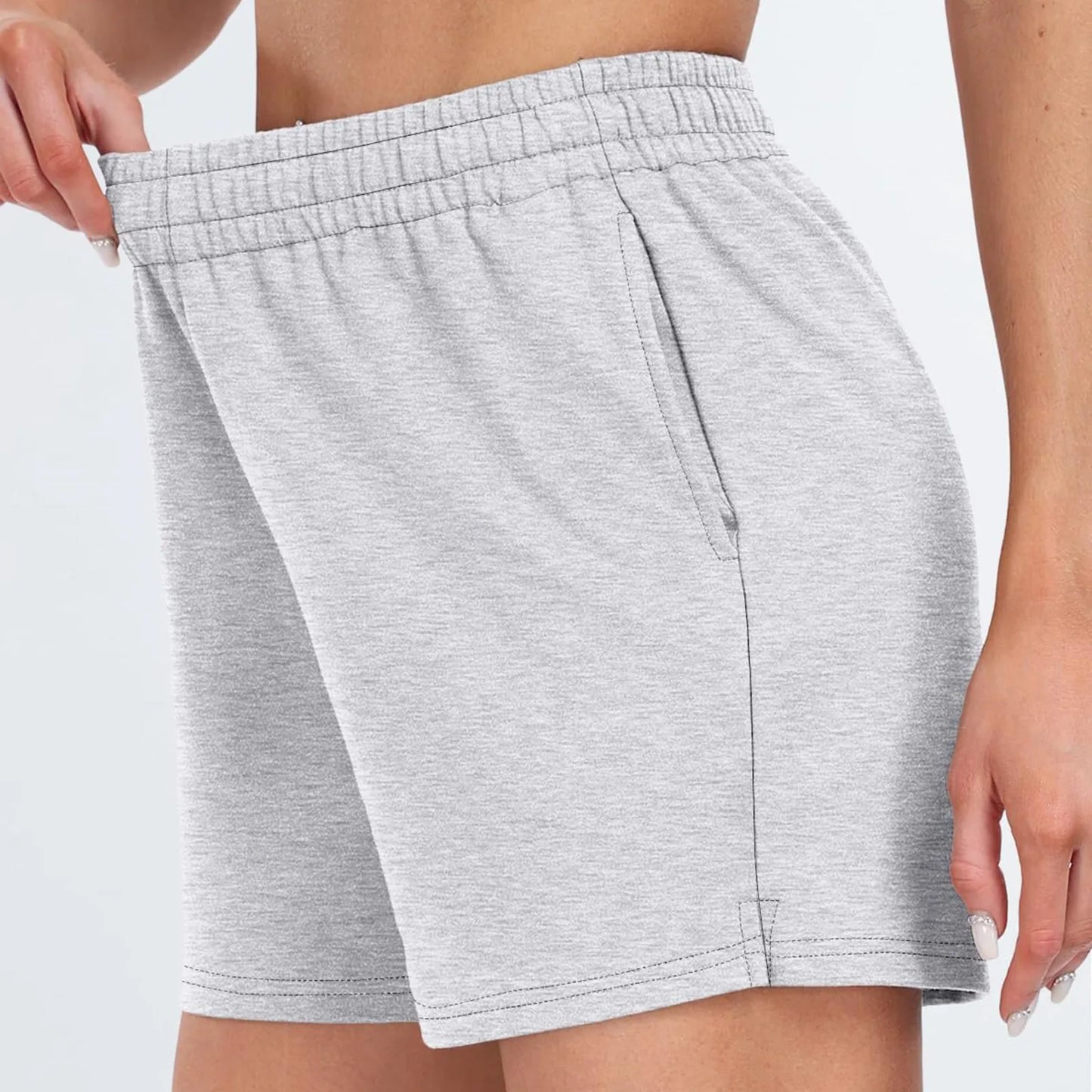 Women's Shorts Casual Summer Comfy Elastic High Waist Running Shorts With Pockets pantalones de mujer 바지 2024 한국인 후기 많은 옷