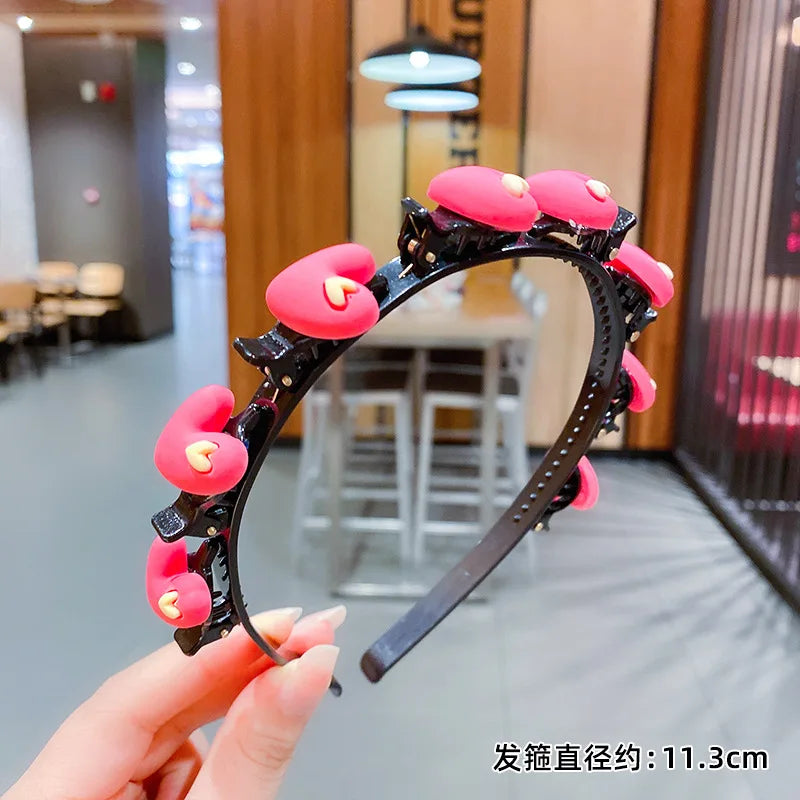New Cute Cartoon Hairbands Girls Flowers Fruits Shape Hair Hoop Bands Korea Headwear Children for Kids Hair Accessories Gift