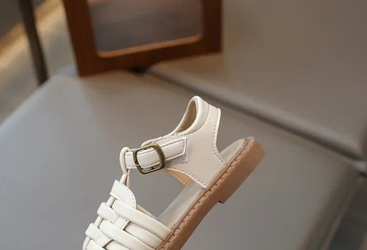 Kids Sandals 2025 Summer Sandals for Boy Fashion Children Cut-Outs Beach Shoes Braided Style Causal Walking Flat Sandals