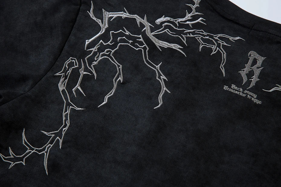 Hip Hop Harajuku Men T Shirts Embroider Vintage Loose Tee Tops Streetwear Oversized T-shirt