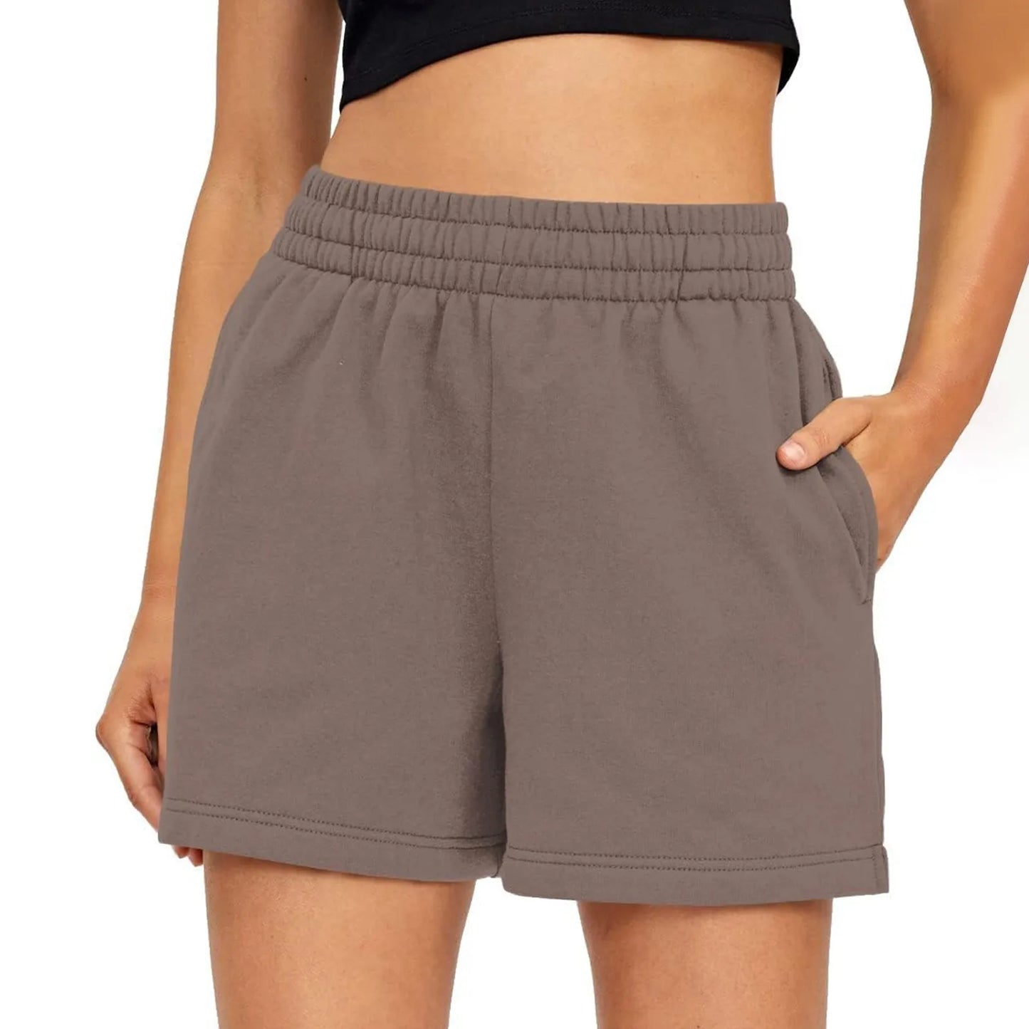 Women's Shorts Casual Summer Comfy Elastic High Waist Running Shorts With Pockets pantalones de mujer 바지 2024 한국인 후기 많은 옷