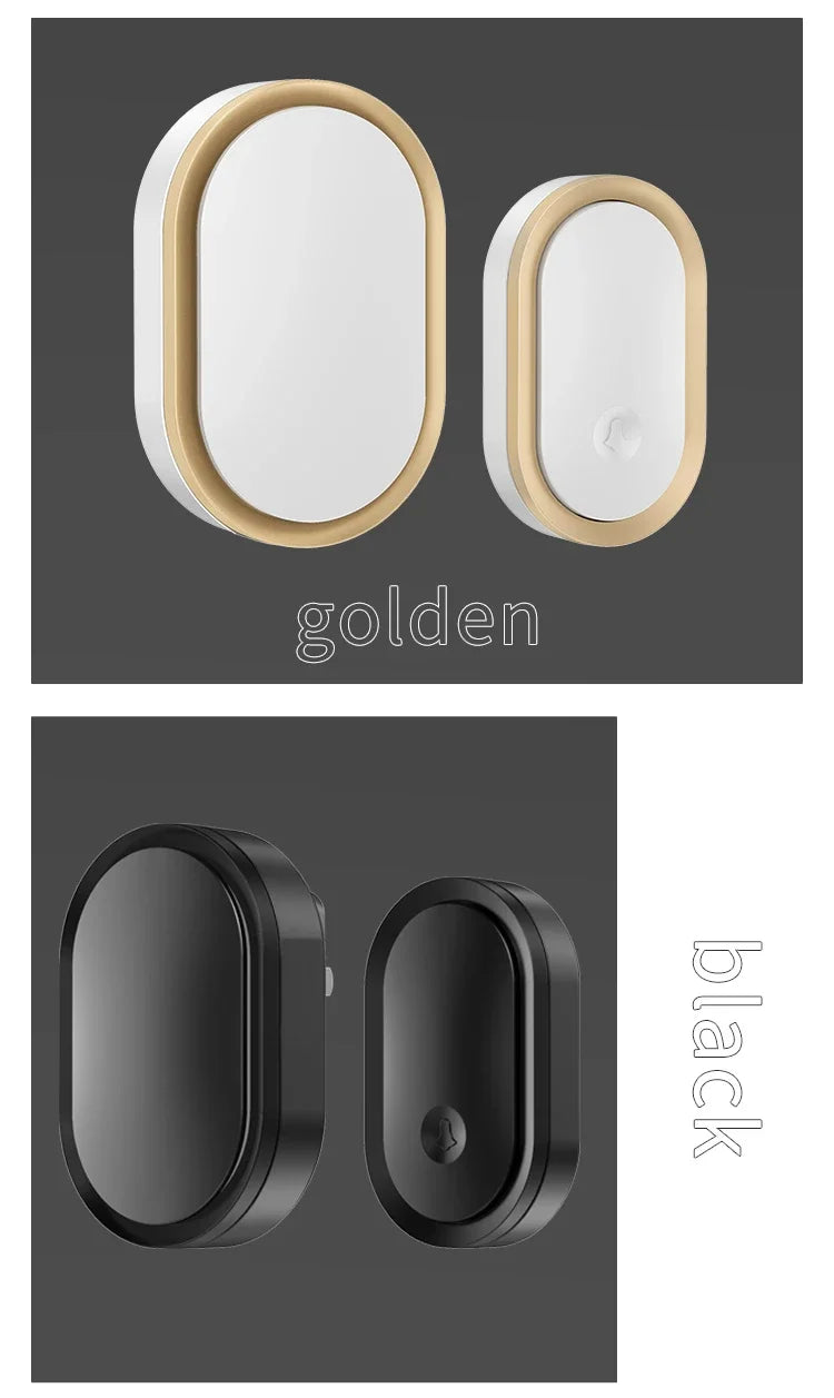 Wireless Doorbell Intelligent Welcome Door Bell 300M/984 FT  Home Smart Doorbell US EU Plug Chime Kit LED Flash Security Alarm