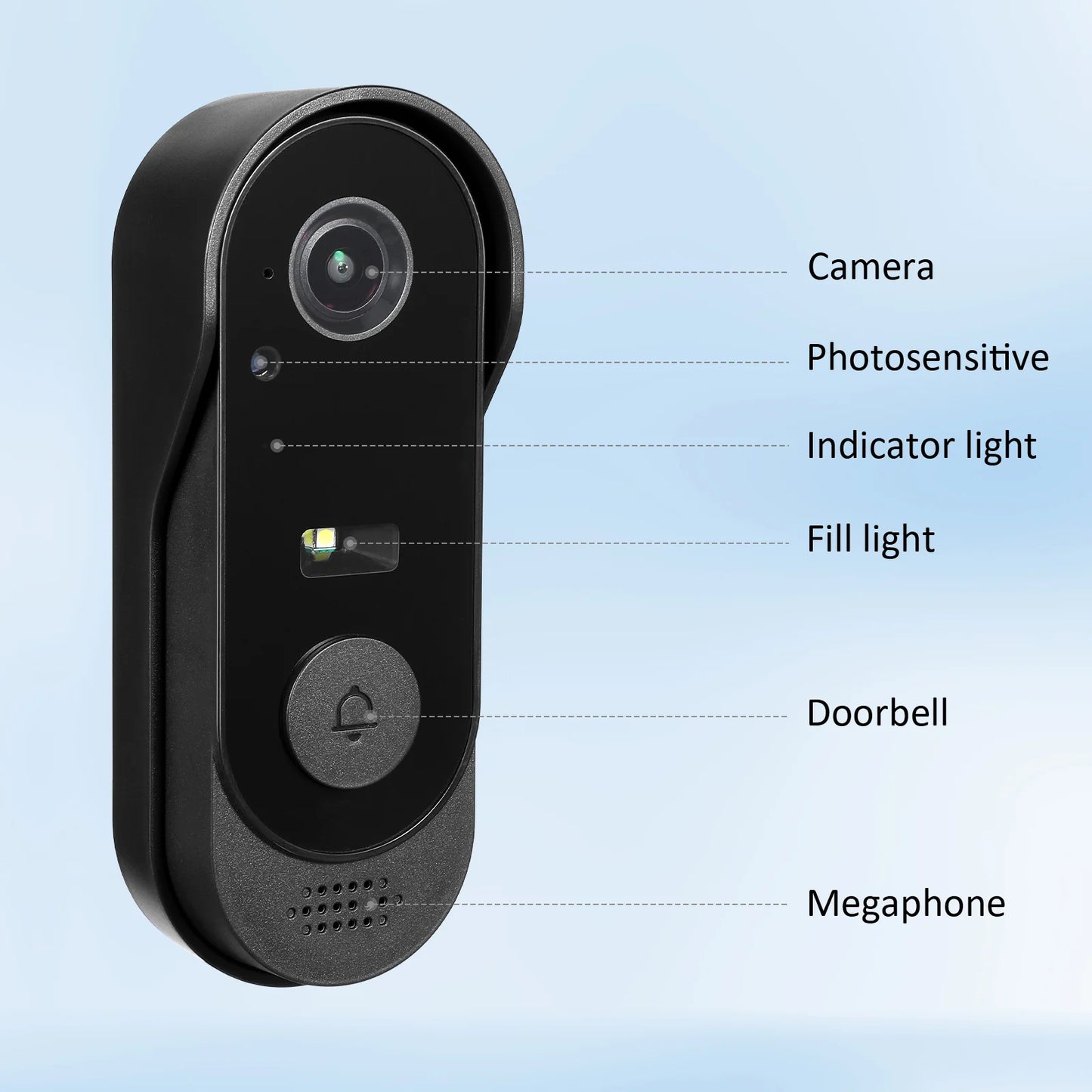 Wireless Doorbell Camera Smart Door Bell Video Doorbells For Doorbell Cameras Wireless Two Way Audio Ip65 Rating Door Bells