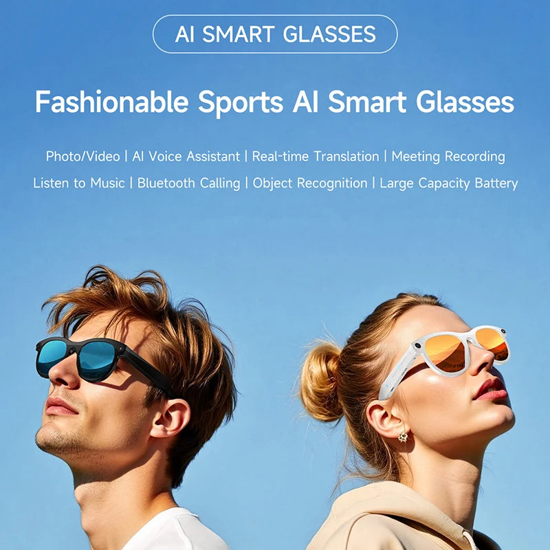 2025 Smart Glasses Photography Video AI Intelligent Interactive Translation Smart Sunglasses Bluetooth Call Music Play For IOS