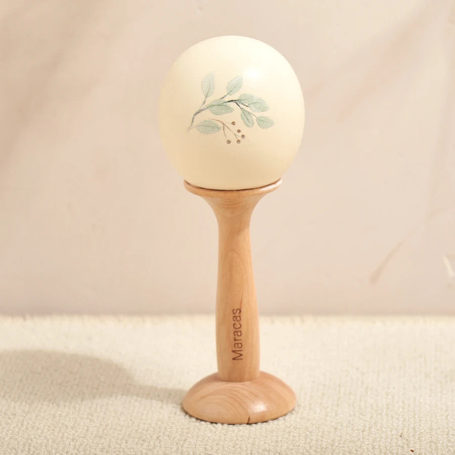 Kids Wooden Montessori Toys Musical Instruments Rattle Toys Wooden Squirrel Percussion Instruments Preschool Educational Toys