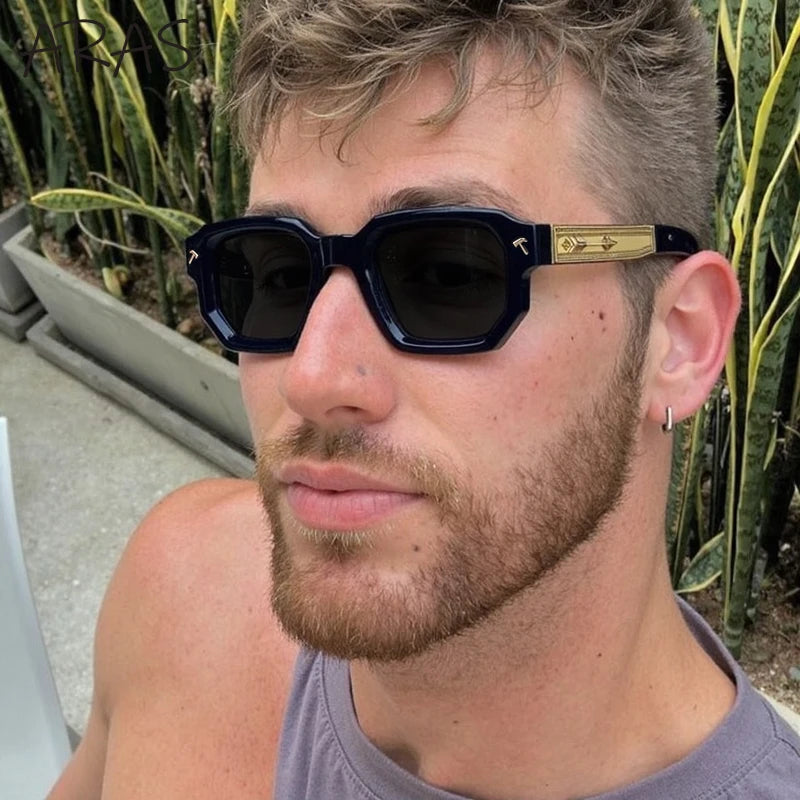 Polarized Square Sunglasses Men 2025 Luxury Brand Vintage Rectangle Sun Glasses Classic Driving Eyewear For Male UV400 Shades