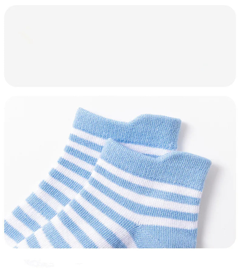 6 Pairs 0-5 Years Old Non-Slip Kids Socks with Grip Little Girls Boys Ankle Socks Infants Toddlers Children Floor Socks