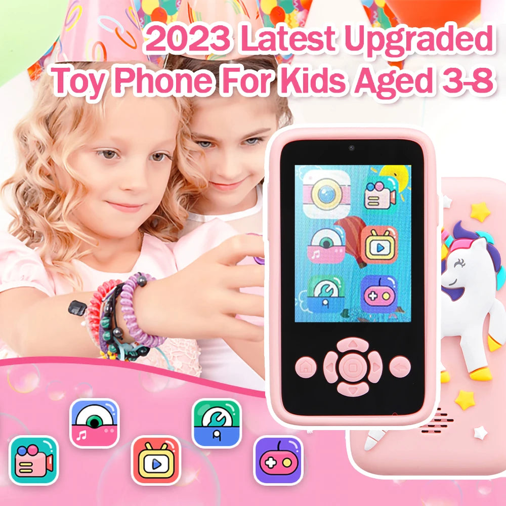 kids Smart Phone Toys MP3 Music Player Puzzle Games Baby Learning Toys for 3-8 years Old Girls Boys Best Birthday Chritmas Gifts