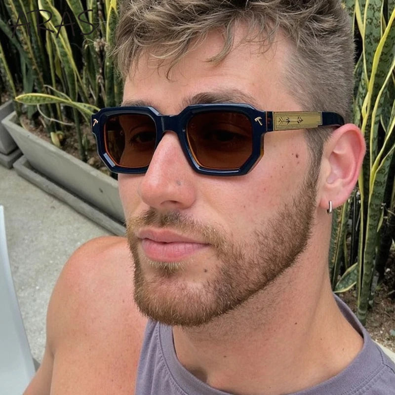 Polarized Square Sunglasses Men 2025 Luxury Brand Vintage Rectangle Sun Glasses Classic Driving Eyewear For Male UV400 Shades