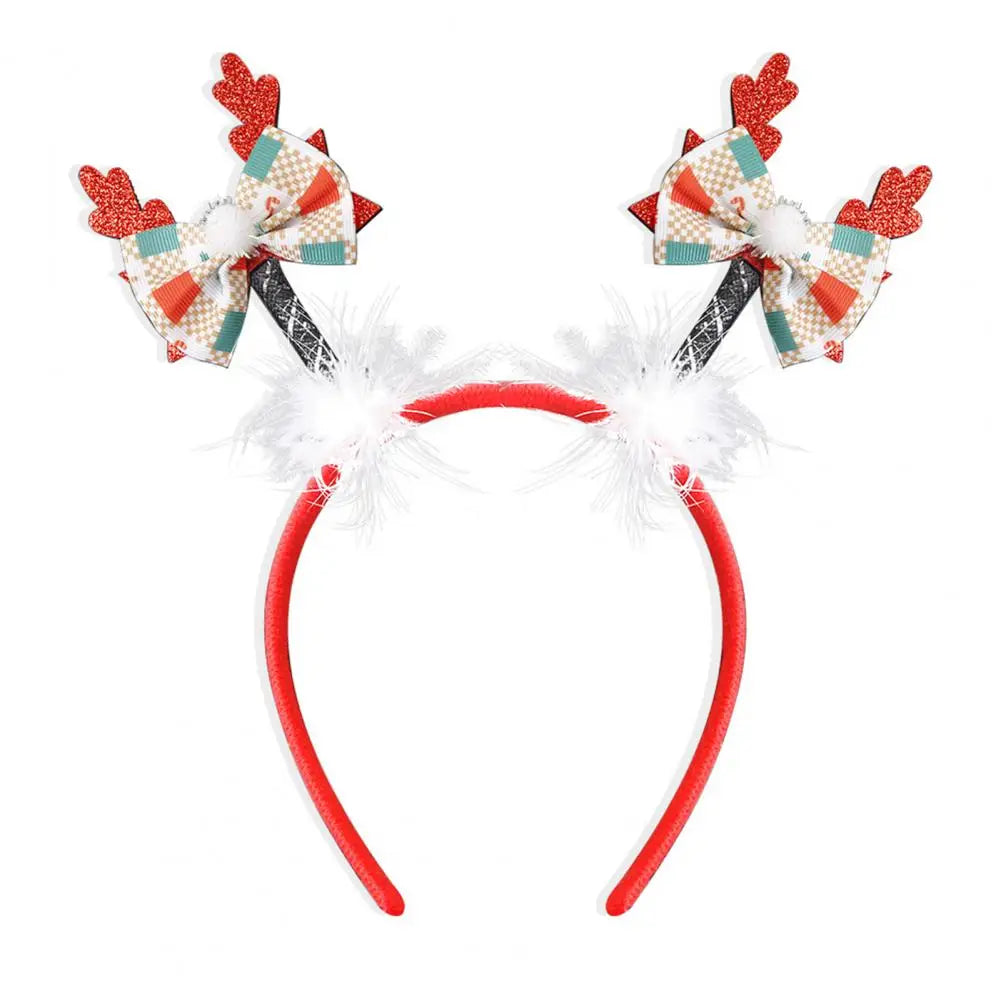 Christmas Headbands Snowman Reindeer Antler Headband Santa Hat Antlers Hair Hoop Plastic Festive Holiday Headbands