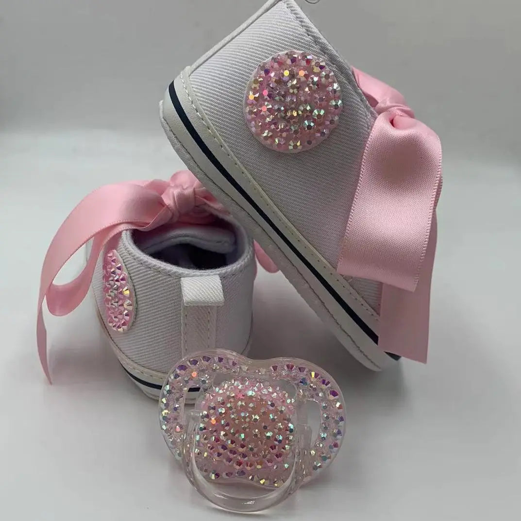 Baby Toddler Shoes Baby Girls Boys Canvas Sneakers Soft Sole High-Top Ankle Infant First Walkers Crib Shoes