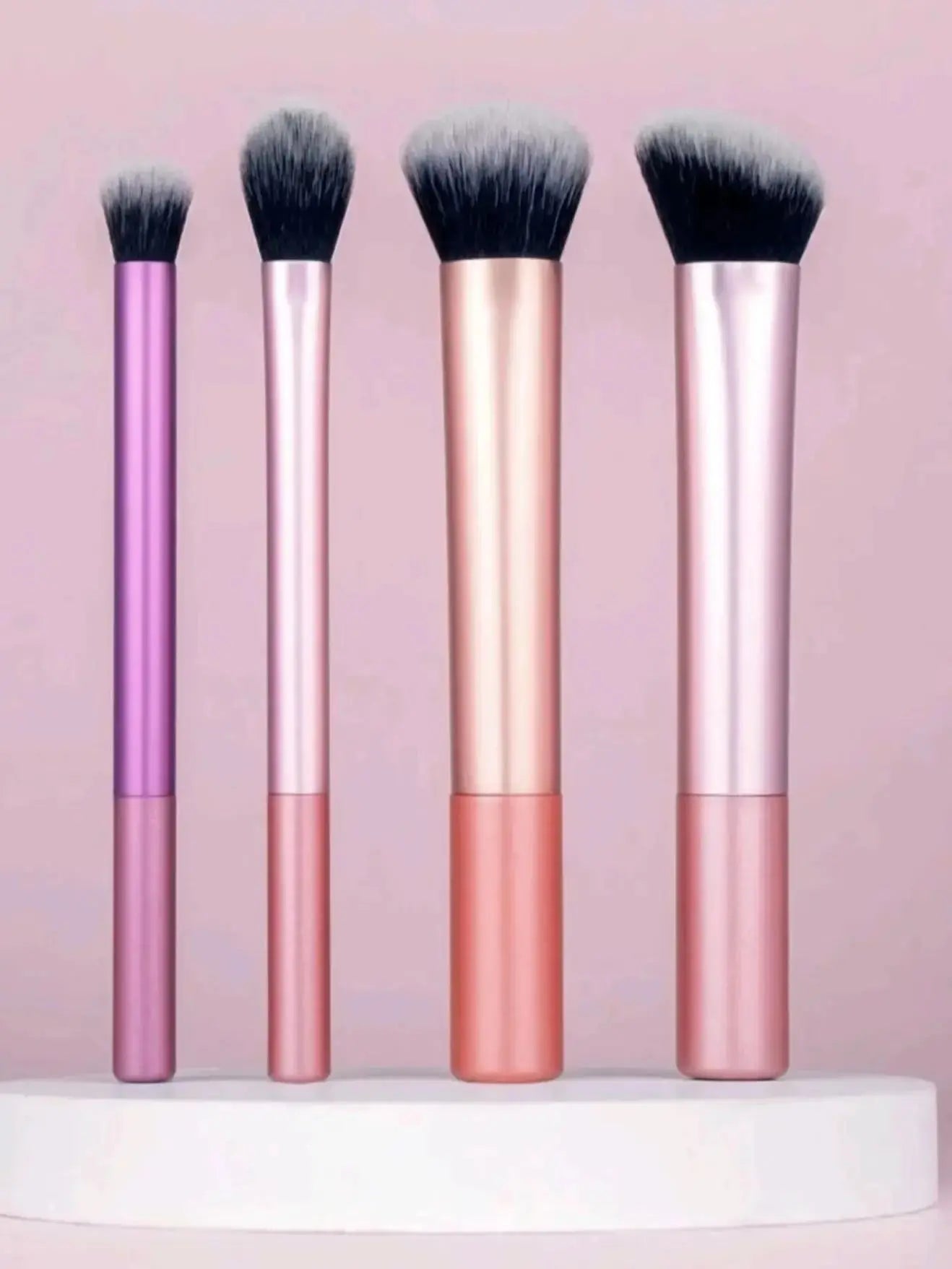4 Makeup Brushes, Long Tube Makeup Brush Set, Multi-Color Makeup Brushes, Beauty Tools, Foundation Brush, Loose Powder Brush, Highlight Brush, Contour Brush, Eye Shadow Brush, Eye Makeup Brush, Concealer Brush, Blush Brush