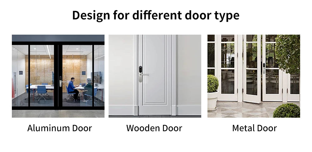 304 Stainless Steel Digital Smart Lock Aluminum Sliding Door Keyless Home Security TUYA TTlock Waterprooof Door Lock